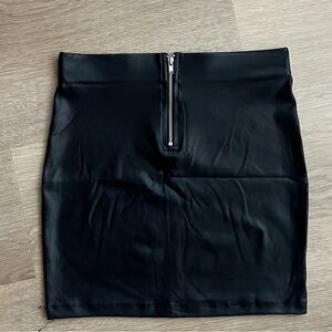 FOREVER21 Black Leather Mini Skirt